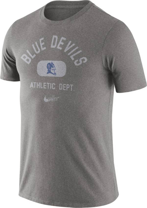 Nike Men's Duke Blue Devils Grey Tri-Blend Old School Arch T-Shirt