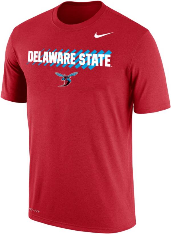 Nike Men's Delaware State Hornets Red Dri-FIT Cotton T-Shirt