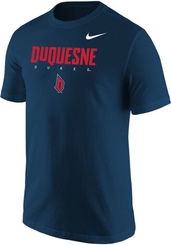 Nike Men's Duquesne Dukes Blue Core Cotton Graphic T-Shirt