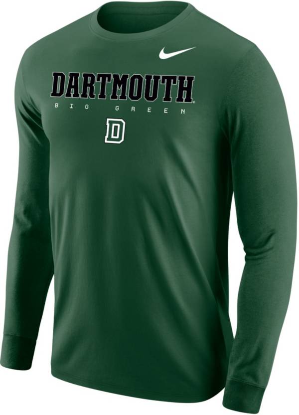 Nike Men's Dartmouth Big Green Dartmouth Gren Core Cotton Graphic Long Sleeve T-Shirt