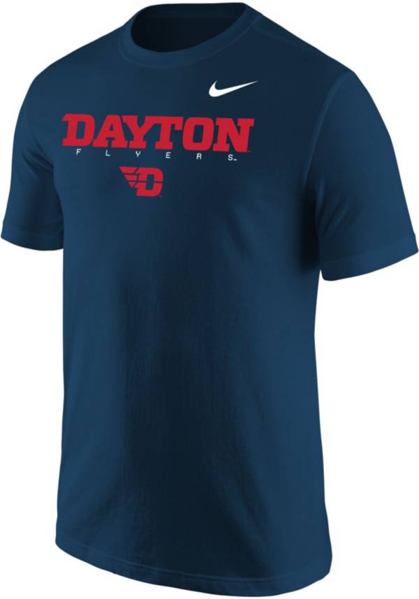 Nike Men's Dayton Flyers Blue Core Cotton Graphic T-Shirt