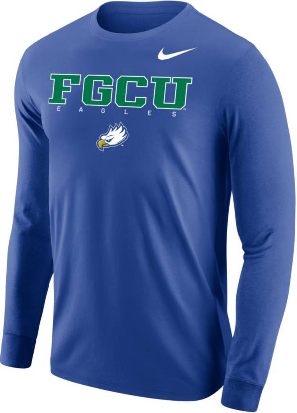 Nike Men's Florida Gulf Coast Eagles Cobalt Blue Core Cotton Graphic Long Sleeve T-Shirt