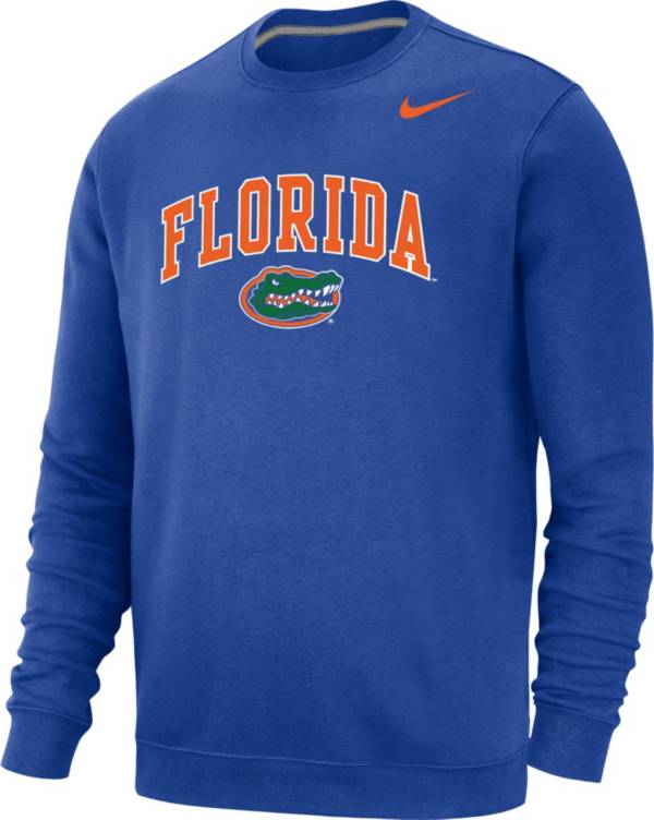 Nike Men's Florida Gators Blue Club Fleece Crew Neck Sweatshirt  Dick