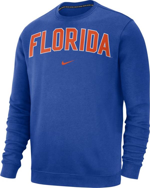 Nike Men's Florida Gators Blue Club Fleece Crew Neck Sweatshirt | Dick ...
