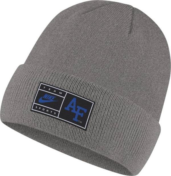 Nike Men's Air Force Falcons Grey Cuffed Knit Beanie