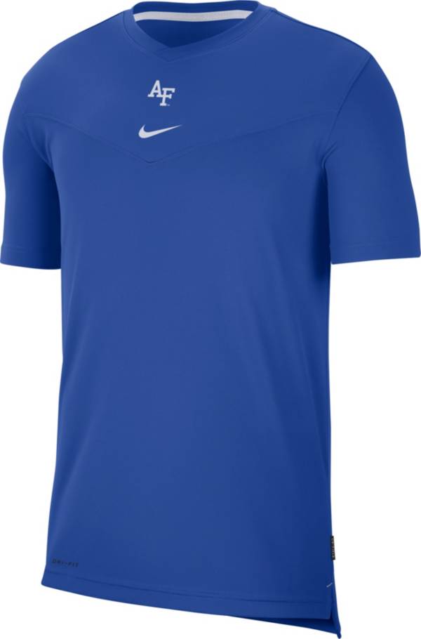 Nike Men's Air Force Falcons Blue Football Sideline Coach Dri-FIT UV T-Shirt product image