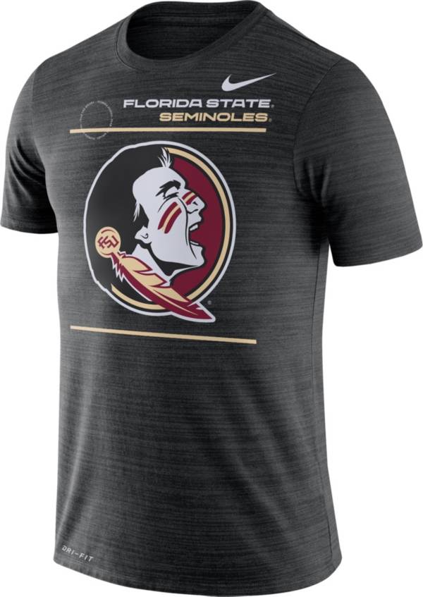 Nike Men's Florida State Seminoles Dri-FIT Velocity Football Sideline Black T-Shirt product image