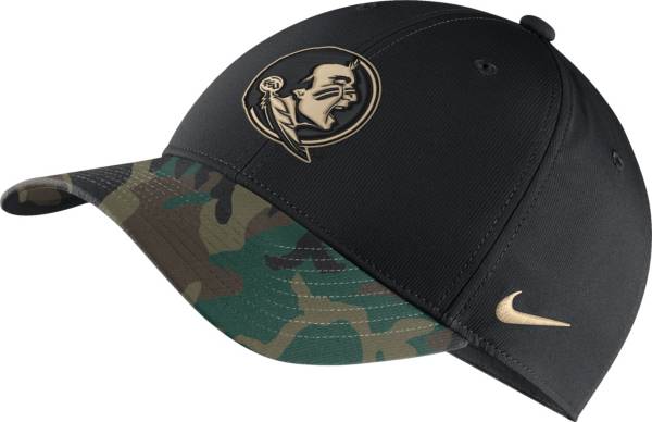 Nike Men's Florida State Seminoles Black/Camo Military Appreciation Adjustable Hat