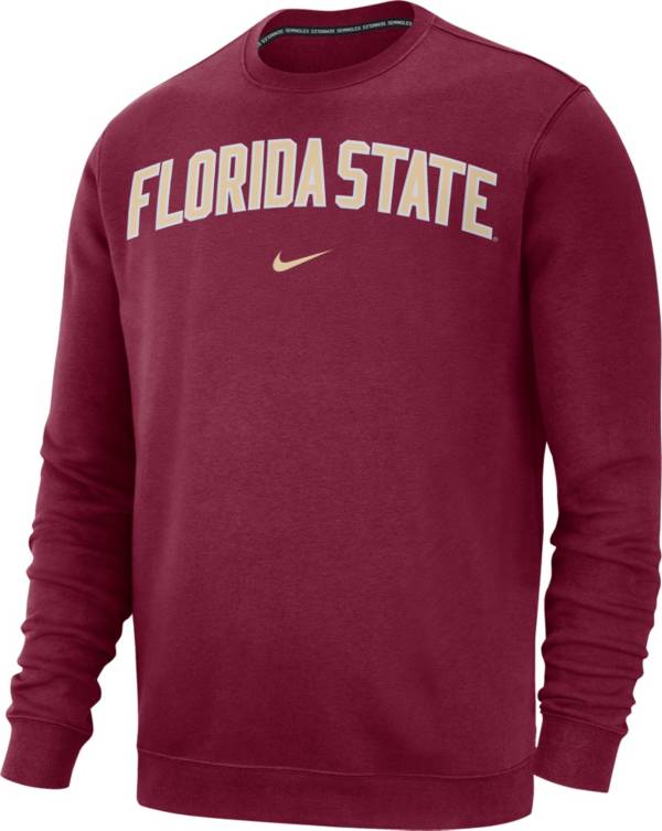 Nike Men's Florida State Seminoles Garnet Club Fleece Crew Neck Sweatshirt product image
