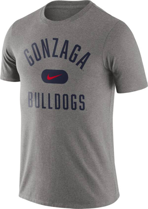 Nike Men's Gonzaga Bulldogs Grey Basketball Team Arch T-Shirt product image