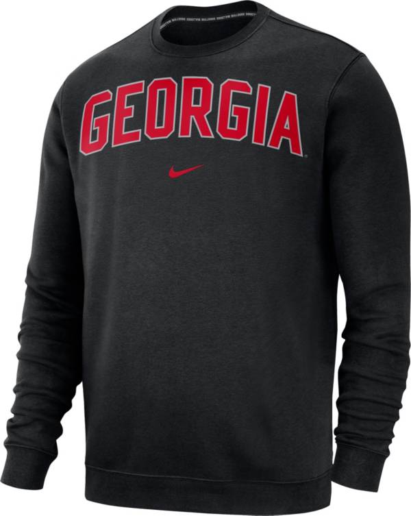 Nike Men's Georgia Bulldogs Club Fleece Crew Neck Black Sweatshirt product image