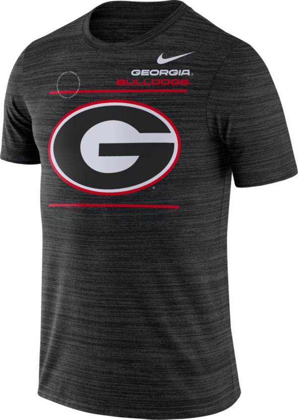 Nike Men's Georgia Bulldogs Dri-FIT Velocity Football Sideline Black T-Shirt product image