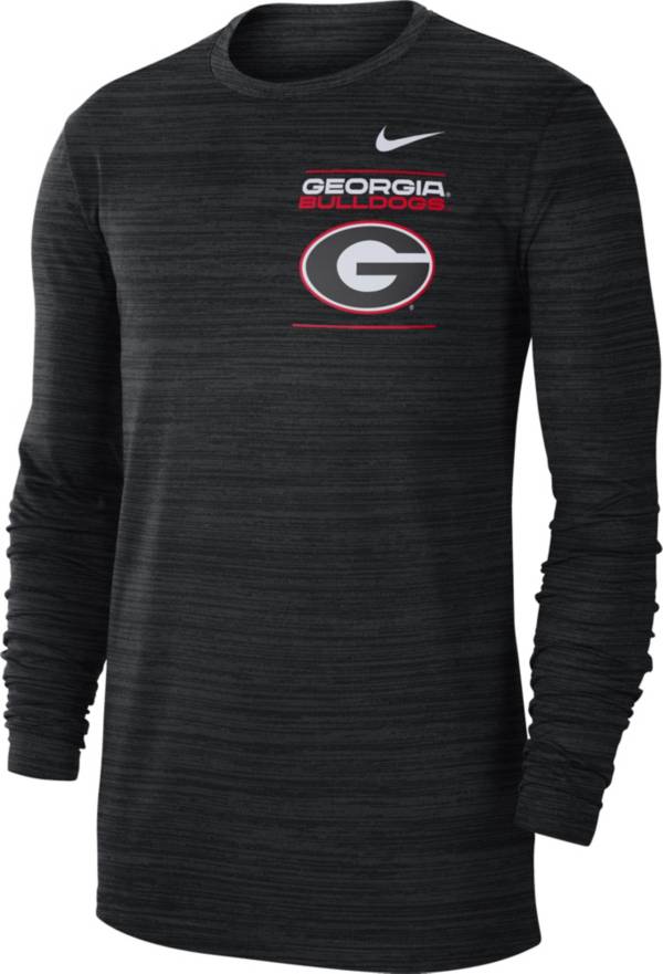 Nike Men's Georgia Bulldogs Dri-FIT Velocity Football Sideline Black Long Sleeve T-Shirt product image