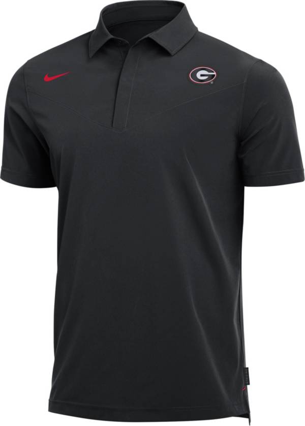 Nike Men's Georgia Bulldogs Dri-FIT Football Sideline UV Black Polo | DICK'S Sporting Goods