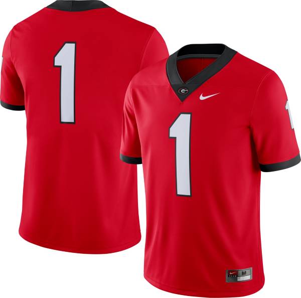 Nike Men's Georgia Bulldogs #1 Red Dri-FIT Game Football Jersey