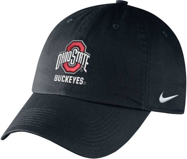Nike Men's Ohio State Buckeyes Campus Adjustable Black Hat | Dick's ...