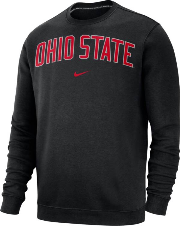 Nike Men s Ohio State Buckeyes Club Fleece Crew Neck Black