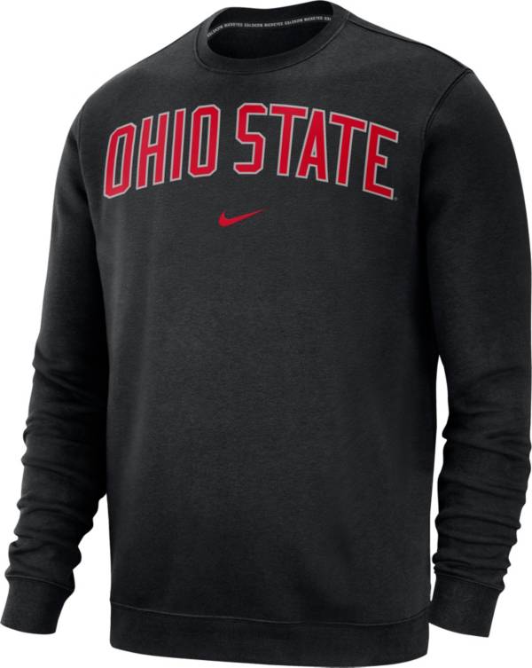 Nike Men's Ohio State Buckeyes Club Fleece Crew Neck Black Sweatshirt product image