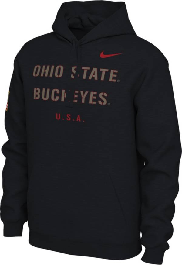 Nike Men's Ohio State Buckeyes Veterans Day Black Pullover Hoodie product image