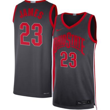 sorry, Nike Men's Ohio State Buckeyes LeBron James #23 Gray Limited Basketball Jersey is currently out of stock