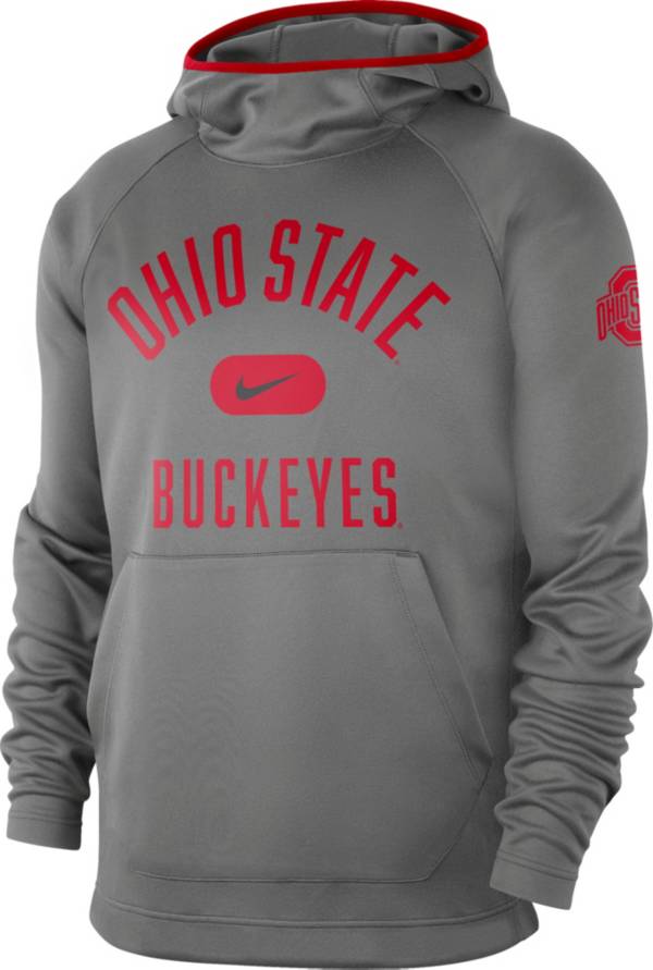 Nike Men's Ohio State Buckeyes Gray Spotlight Basketball Pullover Hoodie product image