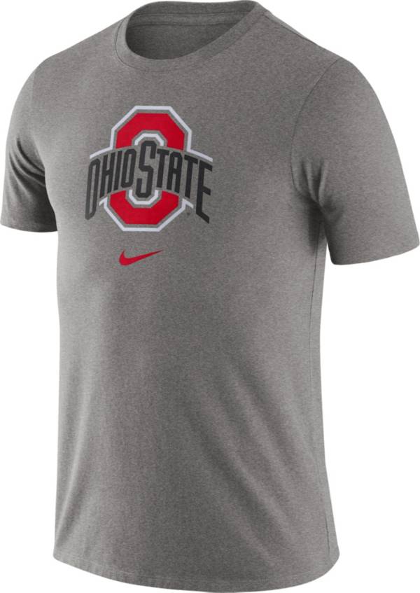 Nike Men's Ohio State Buckeyes Grey Essential Logo T-Shirt product image