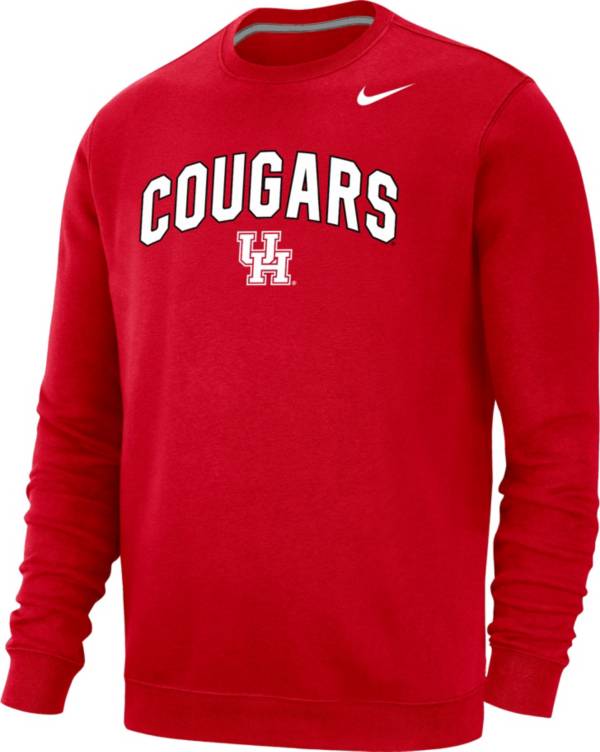 Nike Men's Houston Cougars Red Club Fleece Crew Neck Sweatshirt product image