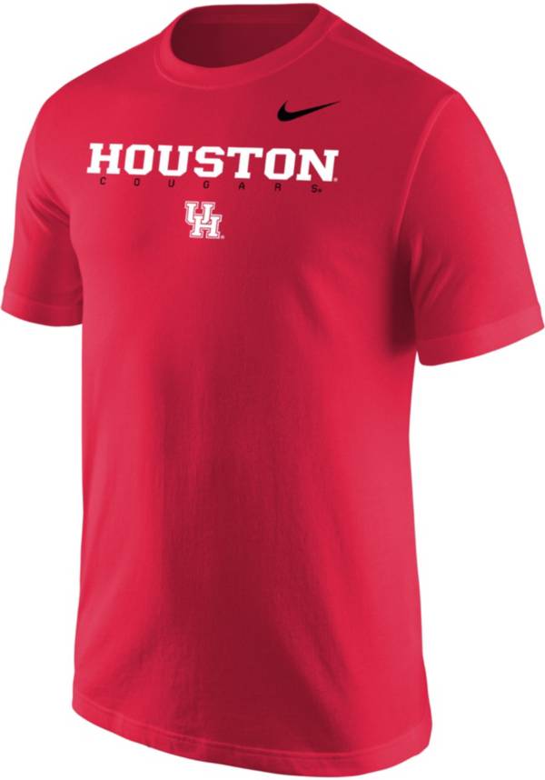 Nike Men's Houston Cougars Red Core Cotton Graphic T-Shirt