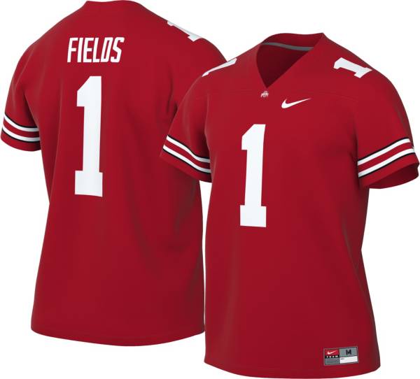 Mens Ohio State Buckeyes #1 Justin Fields Throwback College Jersey - Justin  Fields Jersey - Ohio State Jersey 