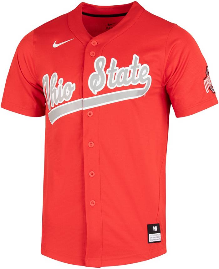 Nike Men's Ohio State Buckeyes Scarlet Dri-FIT Replica Baseball Jersey