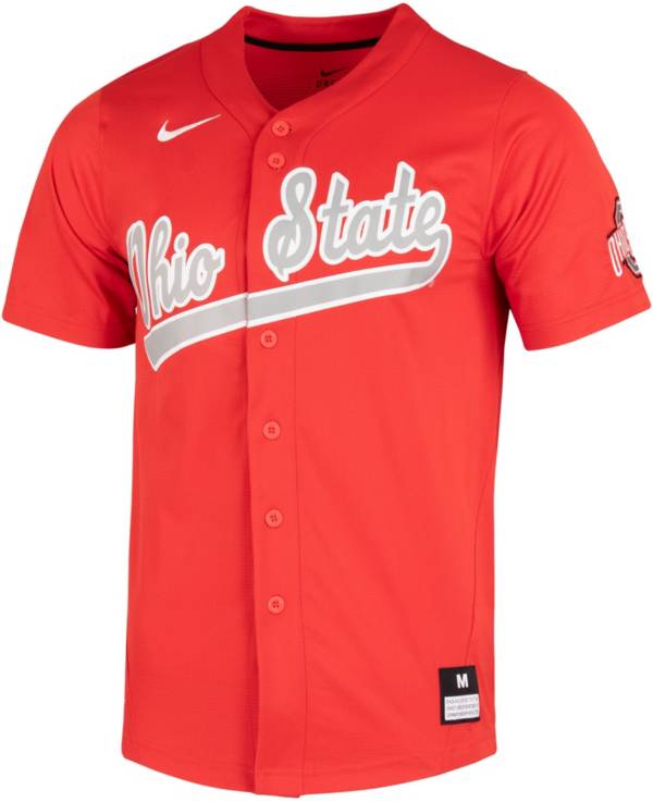 Nike Scarlet Ohio State Buckeyes Vapor Untouchable Elite Replica Full-Button Baseball Jersey