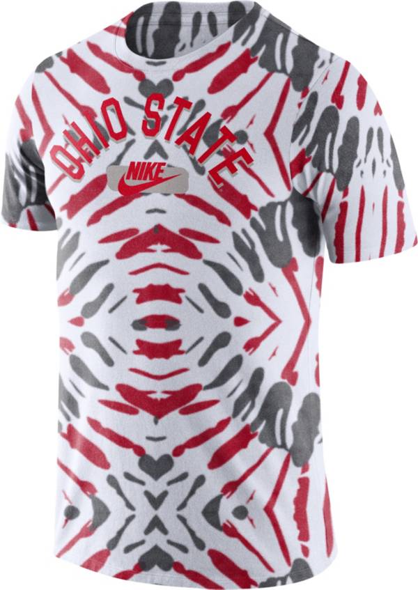 Nike Men's Ohio State Buckeyes White Tie-Dye Festival T-Shirt