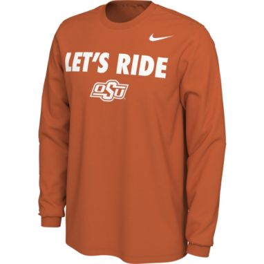 sorry, Nike Men's Oklahoma State Cowboys Orange Let's Ride Mantra Long Sleeve T-Shirt is currently out of stock