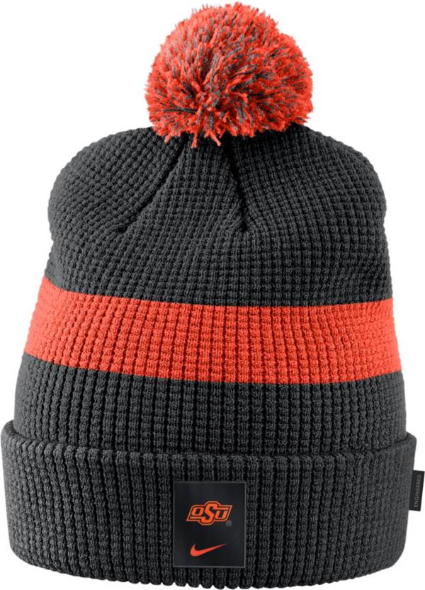 Nike Men's Oklahoma State Cowboys Black Football Sideline Pom Beanie