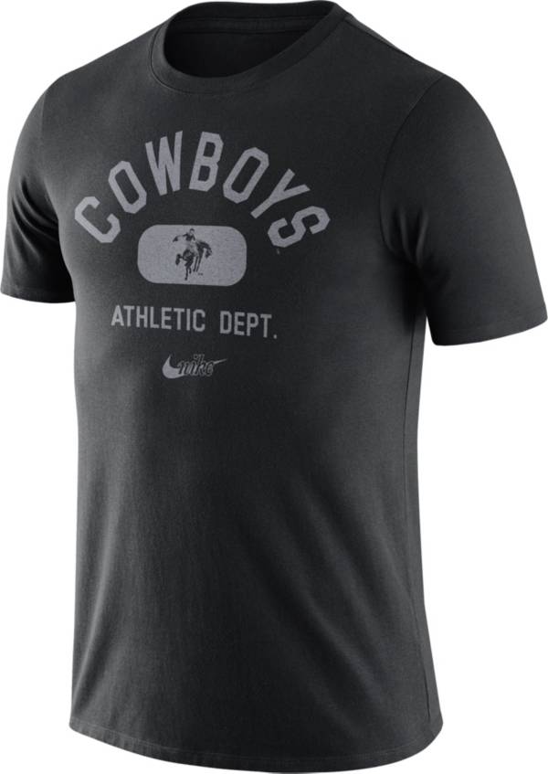 Nike Men's Oklahoma State Cowboys Tri-Blend Old School Arch Black T-Shirt