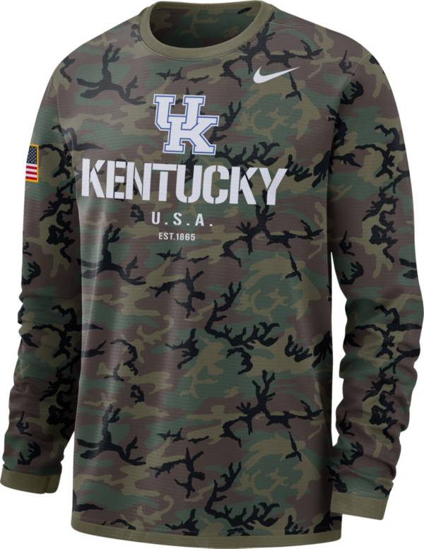 Nike Men's Kentucky Wildcats Camo Military Appreciation Long Sleeve T-Shirt