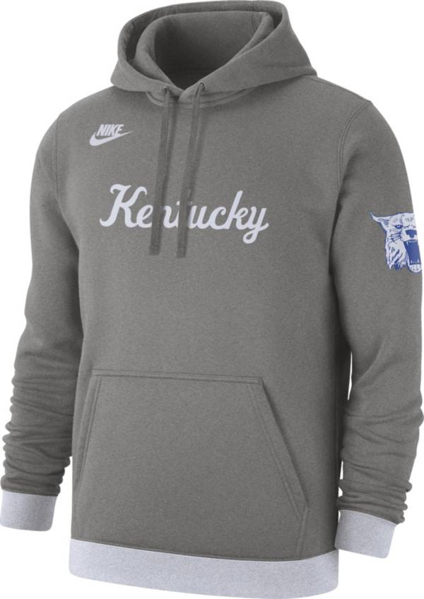 Nike Men's Kentucky Wildcats Grey Retro Fleece Pullover Hoodie product image