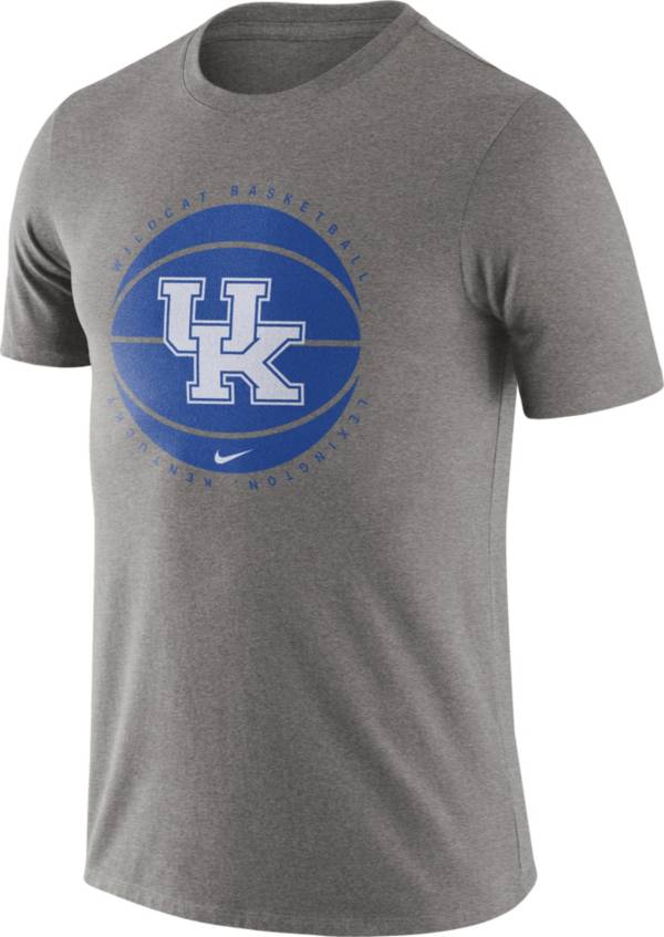 Nike Men's Kentucky Wildcats Grey Team Issue Basketball T-Shirt