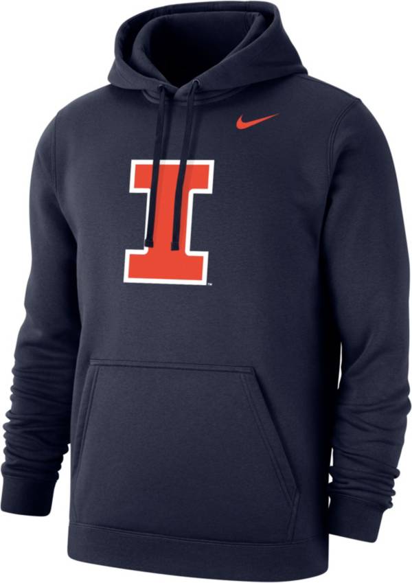 Nike Men's Illinois Fighting Illini Blue Club Fleece Pullover Hoodie