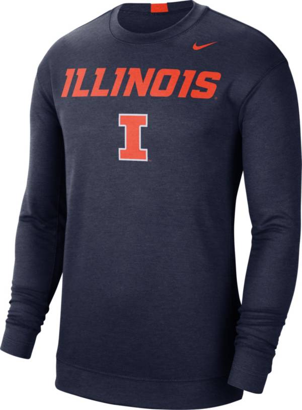 Nike Men's Illinois Fighting Illini Blue Spotlight Basketball Long Sleeve T-Shirt