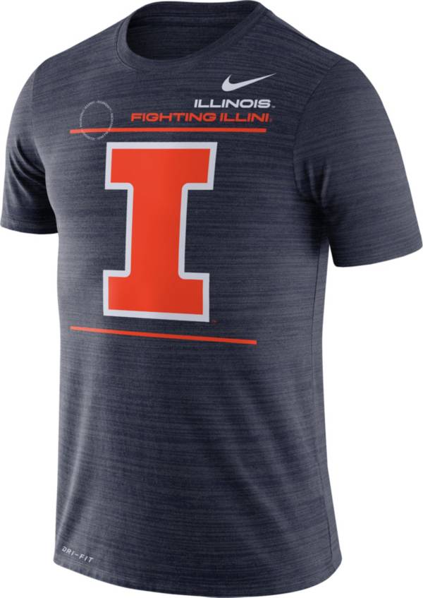 Nike Men's Illinois Fighting Illini Blue Dri-FIT Velocity Football Sideline T-Shirt product image