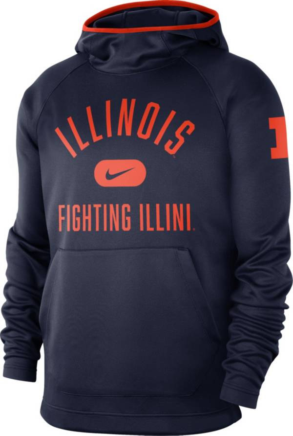 Nike Men's Illinois Fighting Illini Blue Spotlight Basketball Pullover Hoodie