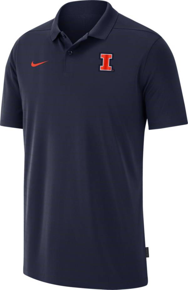 Nike Men's Illinois Fighting Illini Blue Football Sideline Victory Polo