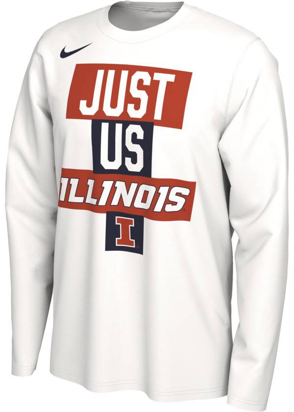 Nike Men's Illinois Fighting Illini ‘Just Us' Bench Long Sleeve T-Shirt