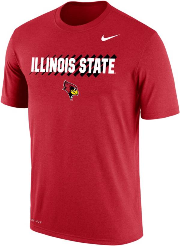 Nike Men's Illinois State Redbirds Red Dri-FIT Cotton T-Shirt