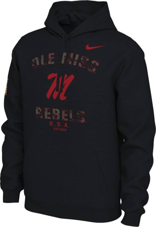 Nike Men's Ole Miss Rebels Veterans Day Black Pullover Hoodie product image