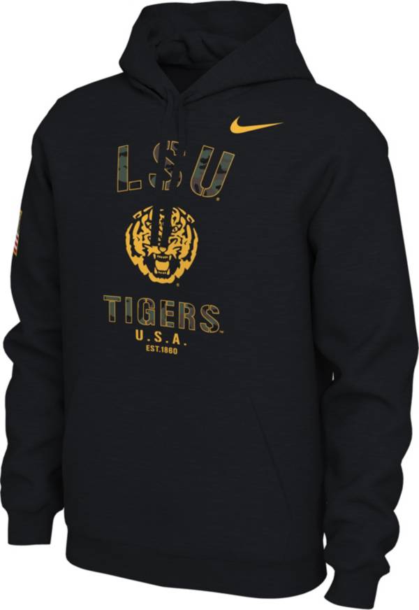 Nike Men's LSU Tigers Veterans Day Black Pullover Hoodie product image