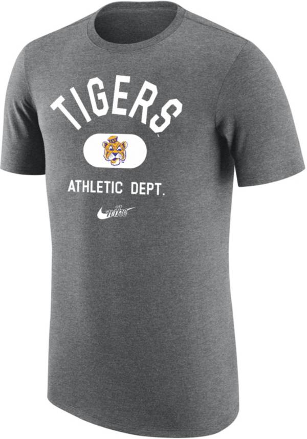 Nike Men's LSU Tigers Grey Tri-Blend Old School Arch T-Shirt product image