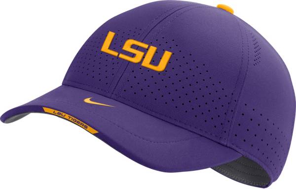 Nike Men's LSU Tigers Purple AeroBill Swoosh Flex Classic99 Football Sideline Hat product image