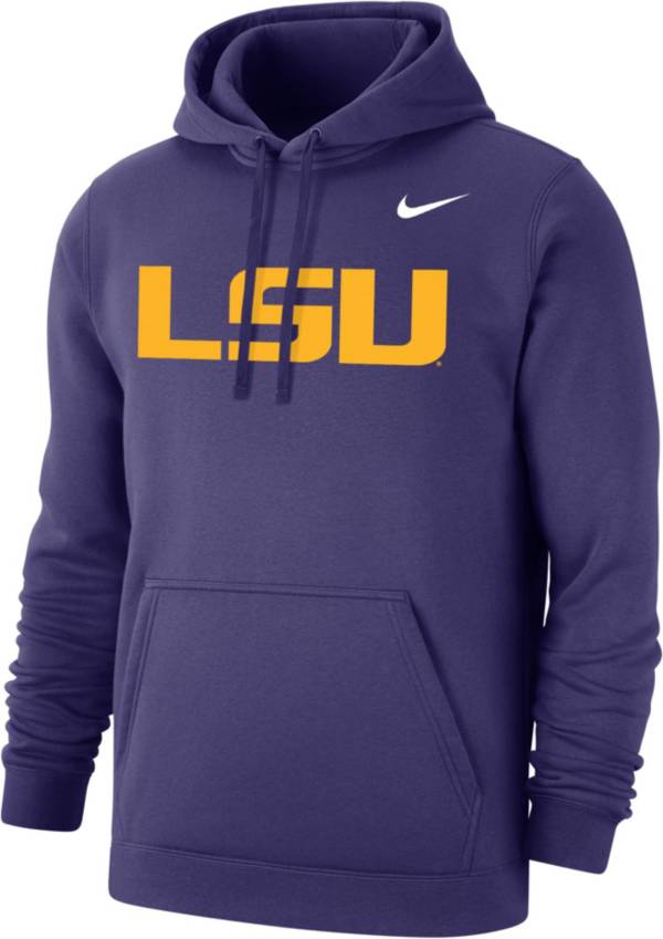 Nike Men's LSU Tigers Purple Club Fleece Pullover Hoodie product image